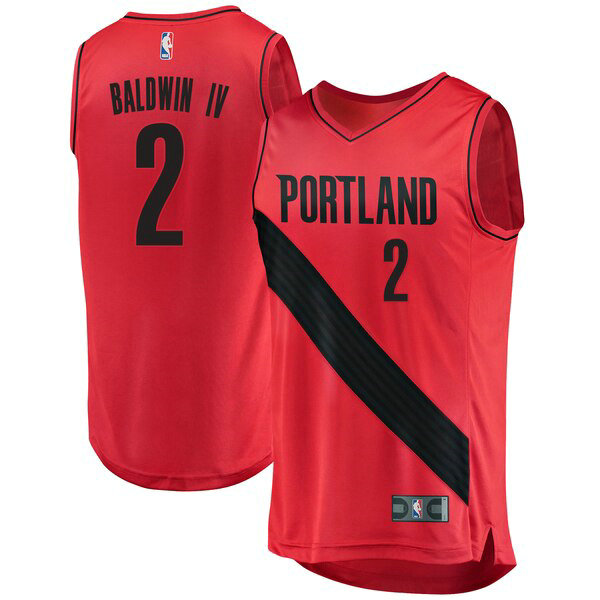 Camiseta Wade Baldwin IV 0 Portland Trail Blazers Statement Edition Rojo Hombre